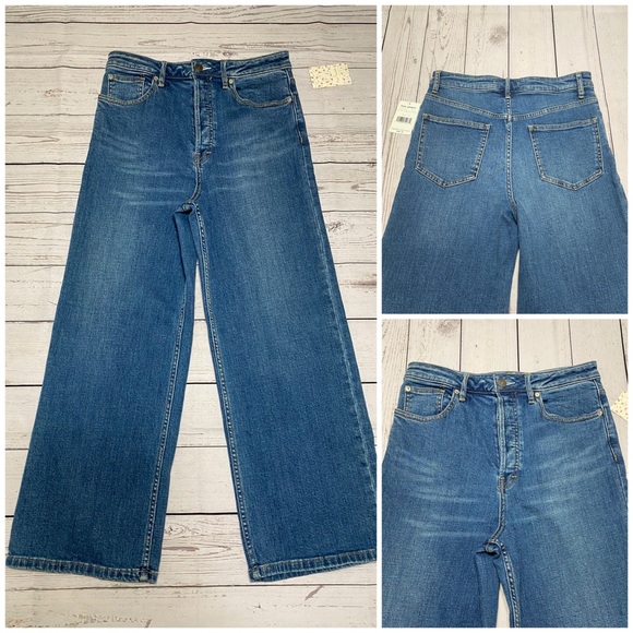 Free People Denim - FREE PEOPLE WALES Crop Wide-Leg Jeans Size 28.
